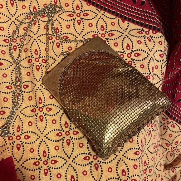 Vintage Gold Whiting & Davis Mesh Mini Bag - Picture 1 of 5